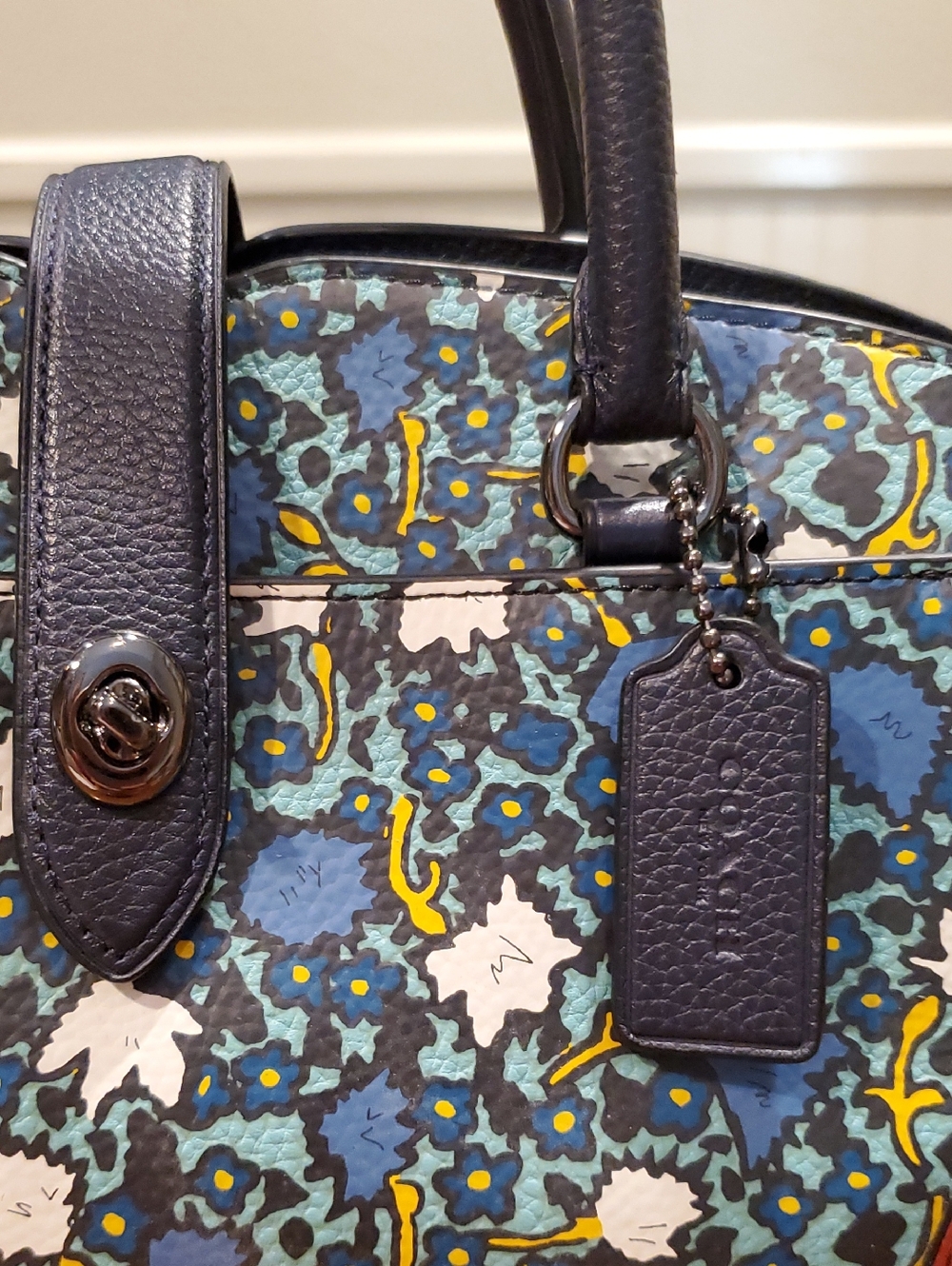 Like NEW Coach Floral Mercer 24 Bag - Picture 14 of 14